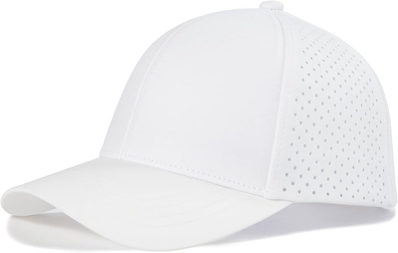 VOBOOM Men Quick Dry Baseball Cap Laser Cut Mesh Ball Curved Brim Snapback Hat - Image 1